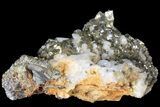 Pyrite On Calcite - El Hammam Mine, Morocco #80739-3